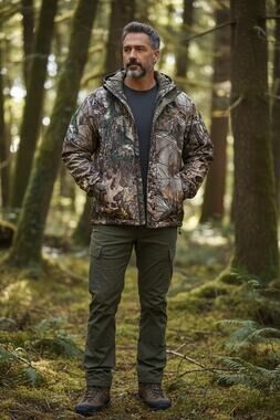 Realtree Camo Full Zip Scent Control Jacket Lightweight Rain Coat Soft Shell L